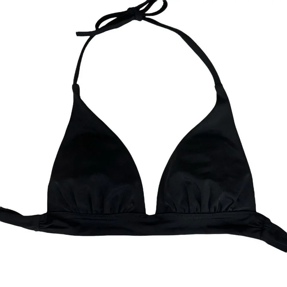 Victoria’s Secret 2 Bikini Tops Solid Purple & Black Size Small
